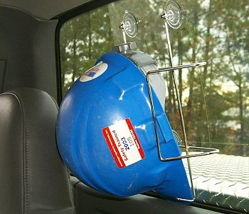 Hard hat holder store for truck