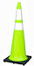 LIME GREEN REFLECTIVE TRAFFIC CONE