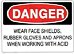 WEAR FACESHIELDS, RUBBER GLOVES AND APRONS WHEN WORKING WITH ACID