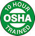 OSHA 10 HOUR TRAINED HARD HAT LABEL