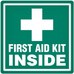 FIRST AID KIT INSIDE LABEL